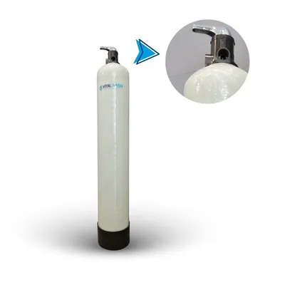 Filtro multimedia Vital Water con tanque de PRFV y válvula de retrolavado manual