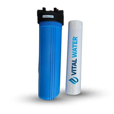 Big Blue 4,5" × 20" con cartucho de polipropileno (hasta 6.000 l/h)