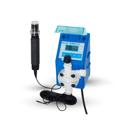 Dosificador automático de ácido o base con control de pH (con electrodo y portaelectrodo)